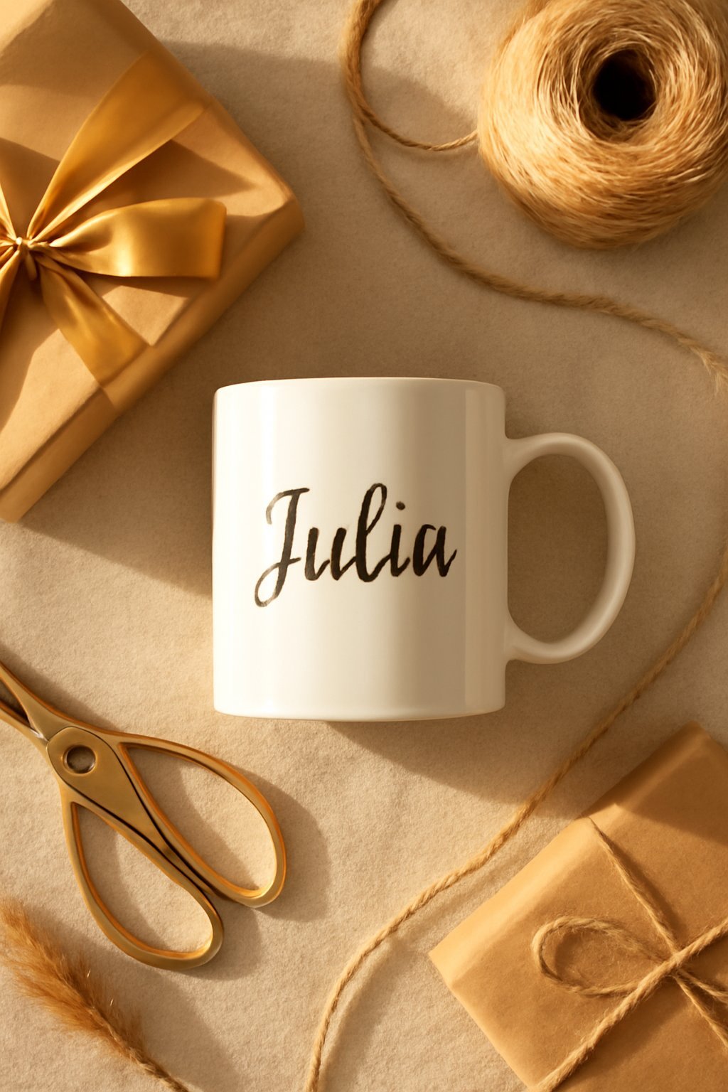 Keramiktasse mit Namen und Spruch