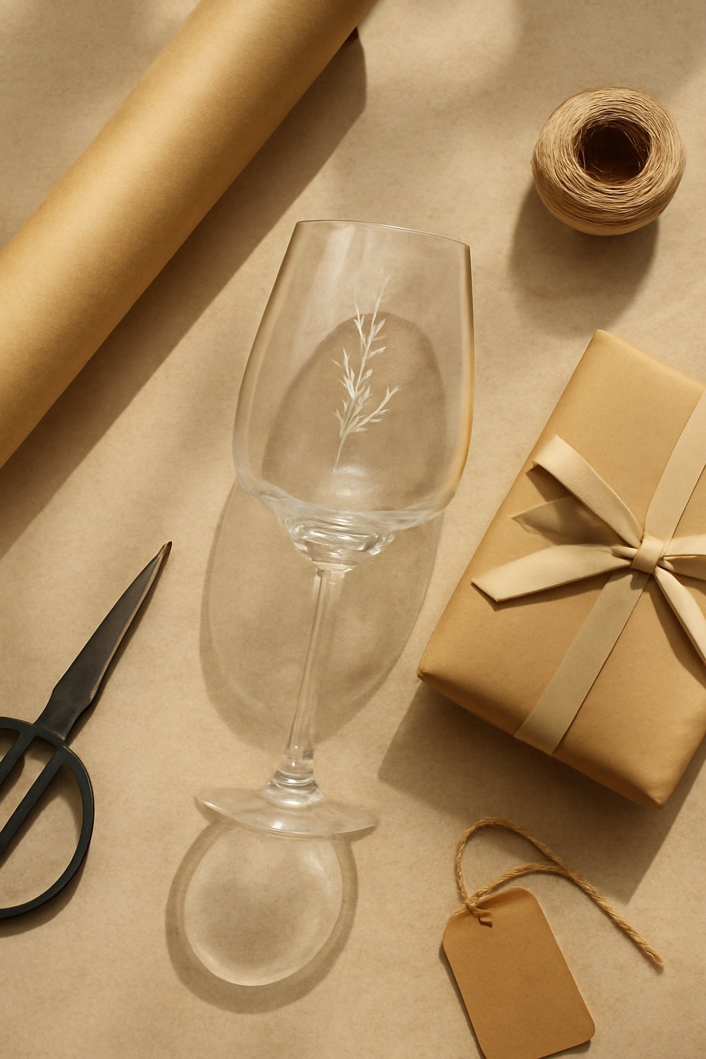 Kristallweinglas mit Monogramm