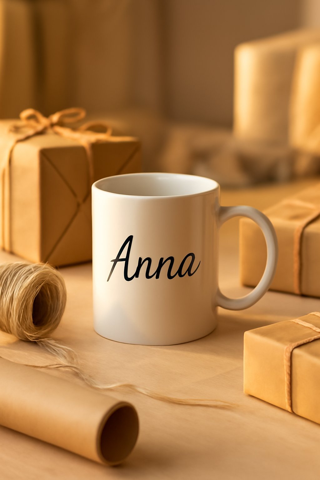 Tasse mit Herzen und Namen