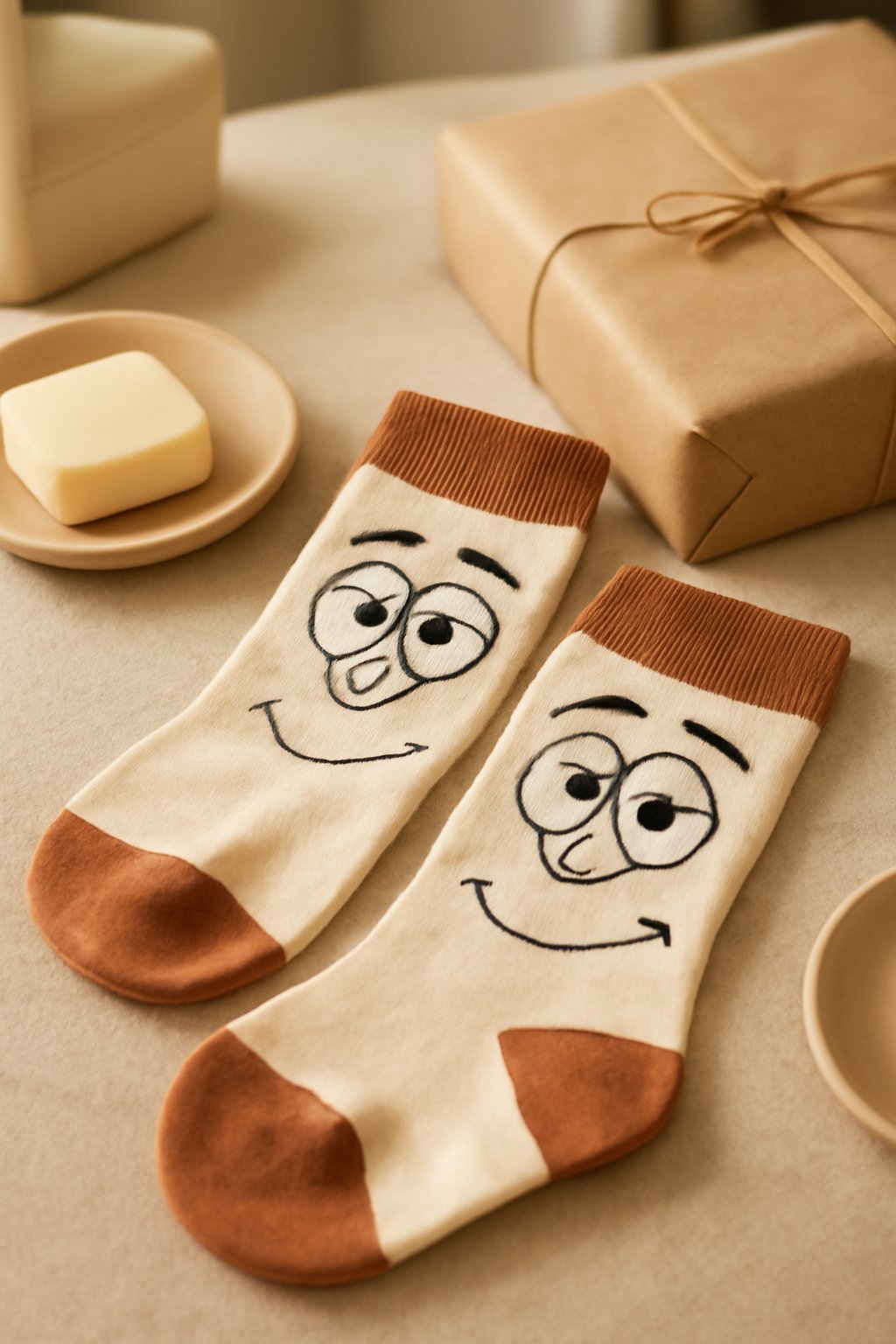 Socken mit Bürohumor