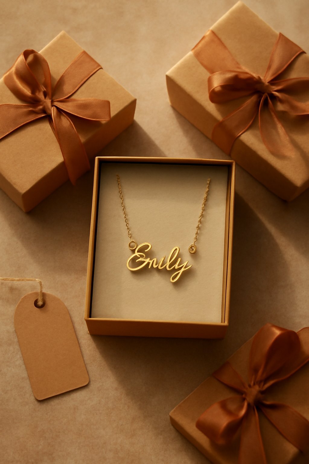 Namenskette mit Gravur Gold