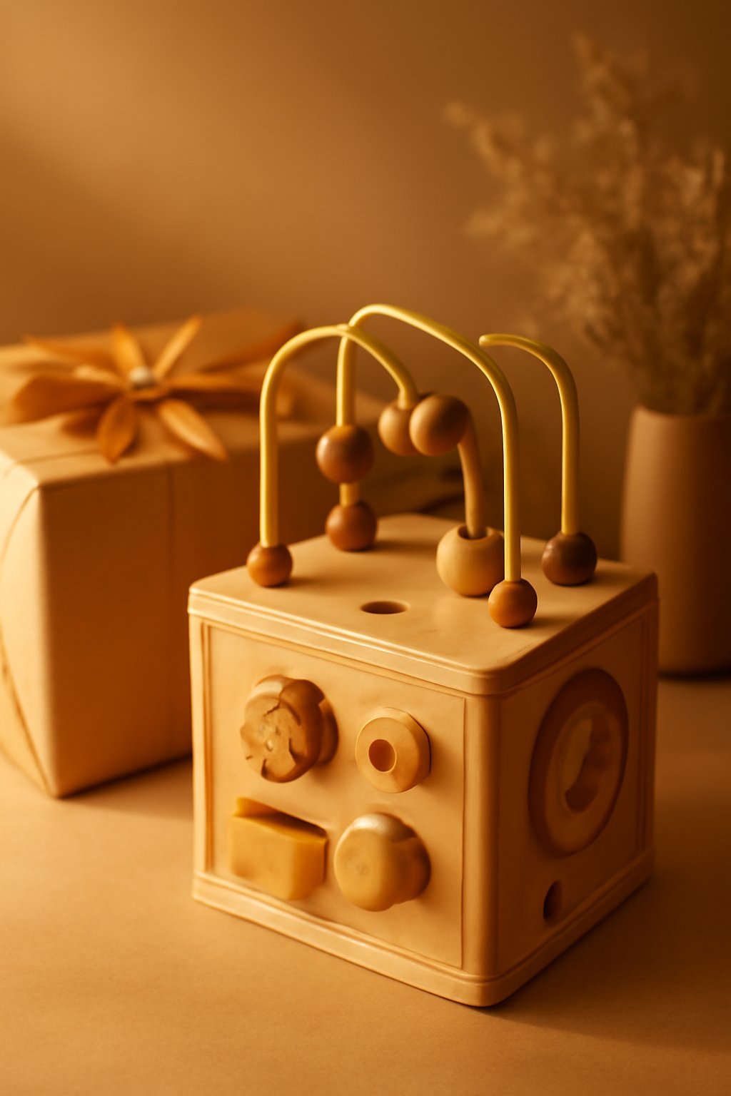 Buntes Holzpuzzle mit Tieren