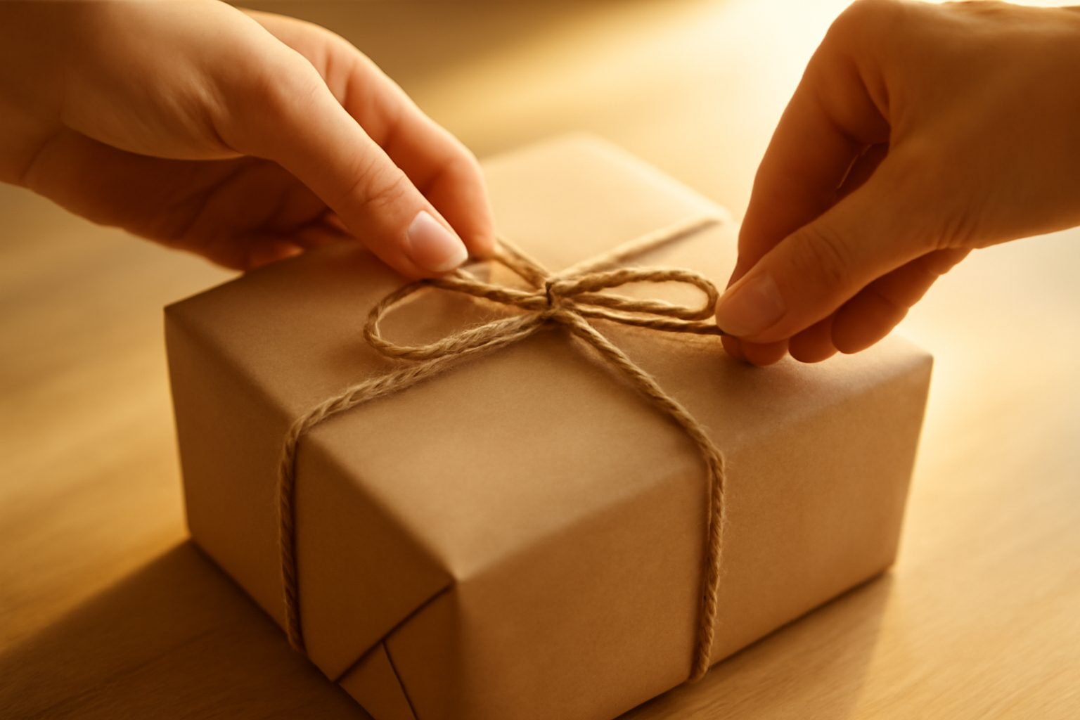 Geschenkpapier falten ohne Klebeband: die beste Technik