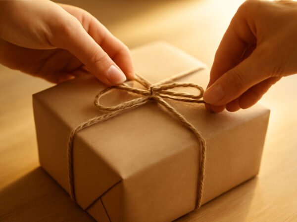 Geschenkpapier falten ohne Klebeband: die beste Technik