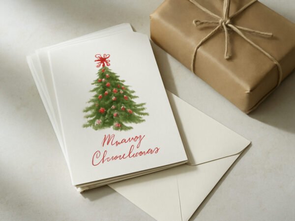 Schöne Weihnachtskarten basteln in 7 Schritten