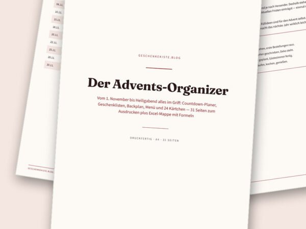 Der Advents-Organizer – PDF-Planer Vorschau