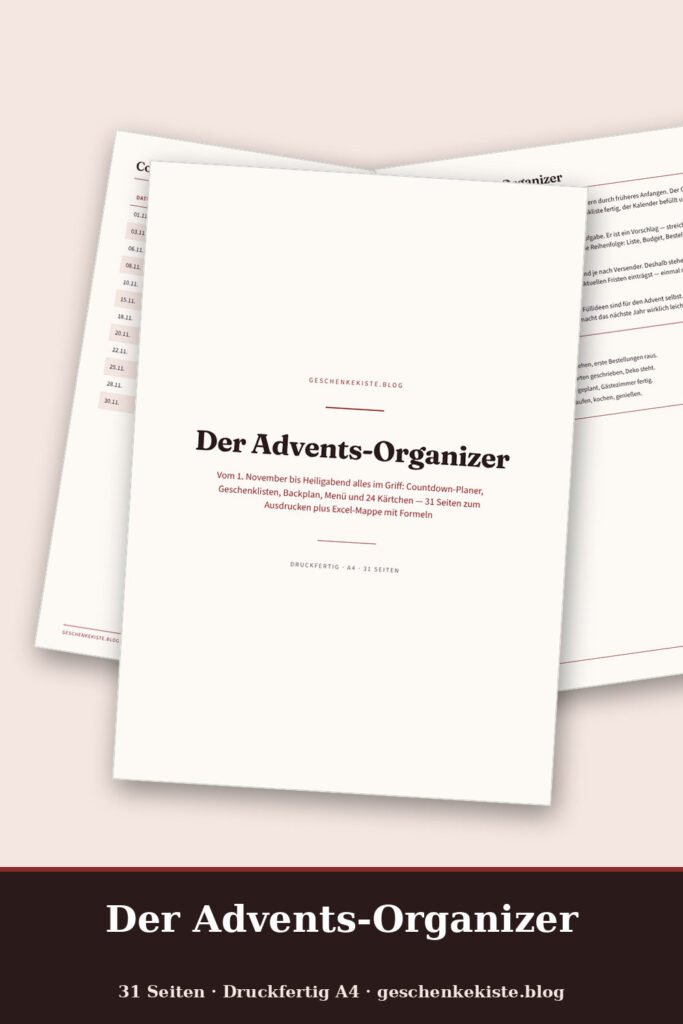 Der Advents-Organizer – PDF-Planer Vorschau